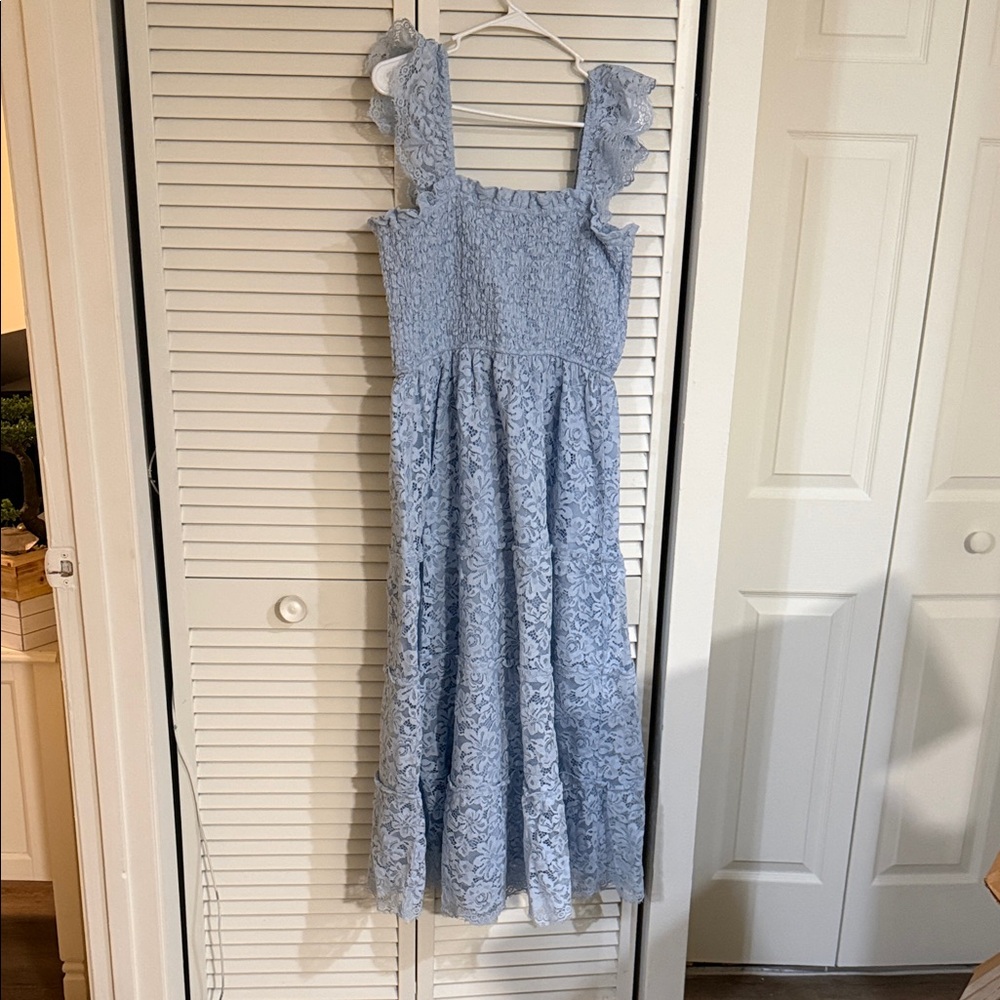 Altar'd State Blue Lace Formal Dress